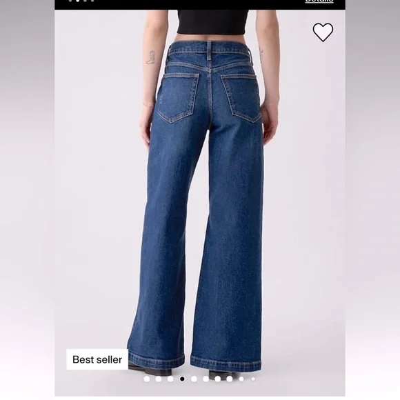 GAP NEW High Rise Wide-Leg Jeans 12/31R. Never worn. - Picture 2 of 11